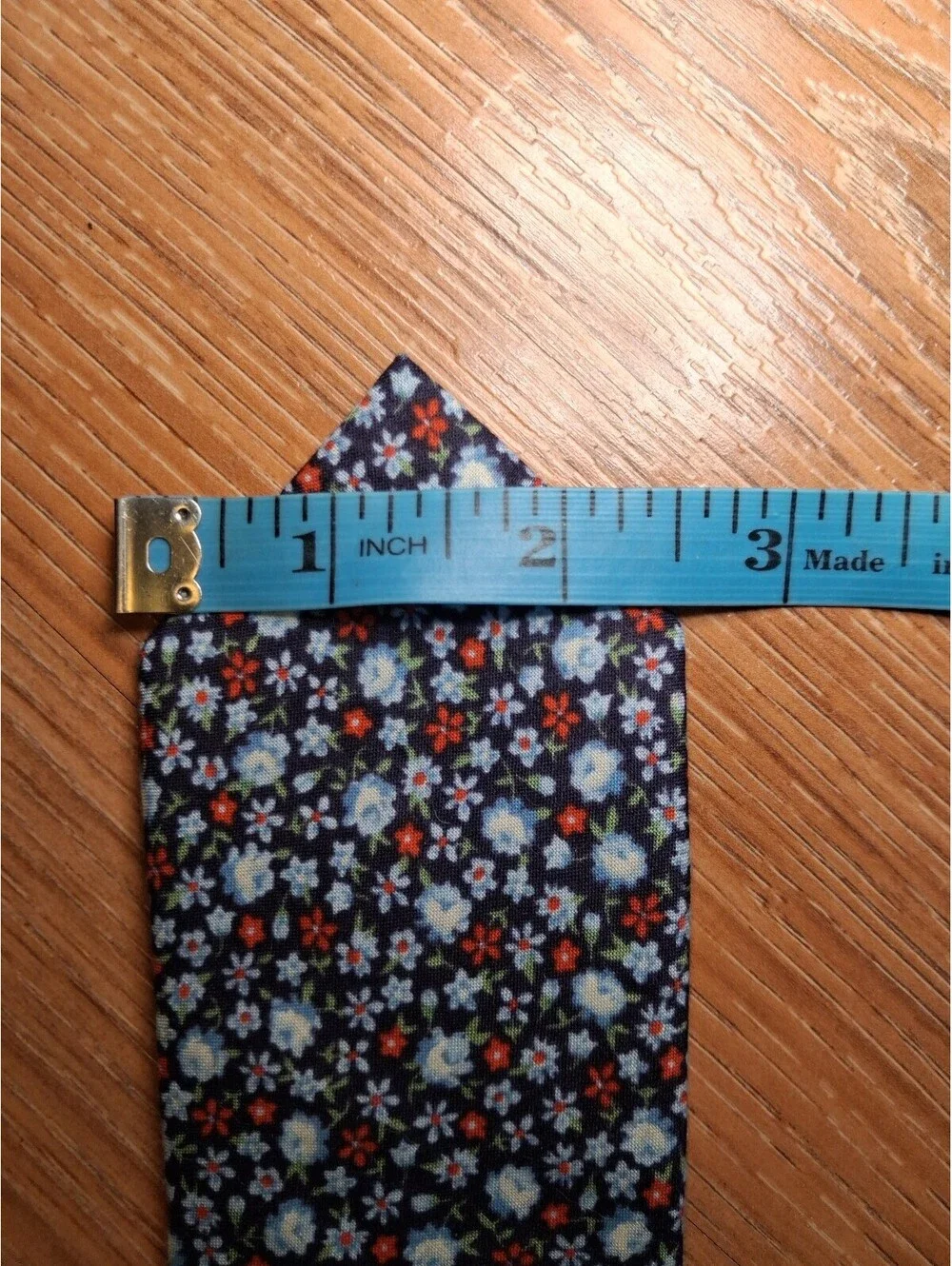 J Crew Cotton Tie Blue Multicolor Floral Skinny Slim